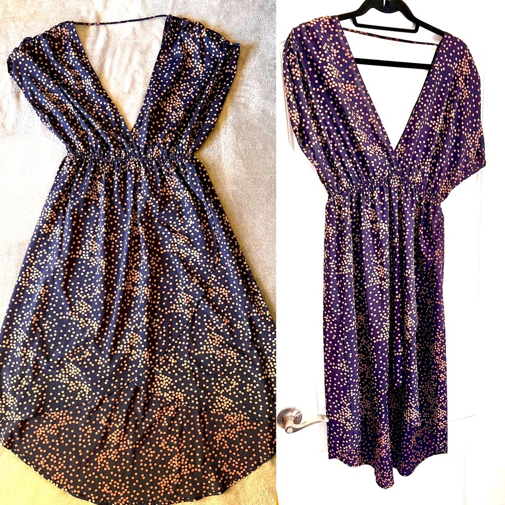 High/Low Patterned Summer Dress, size M